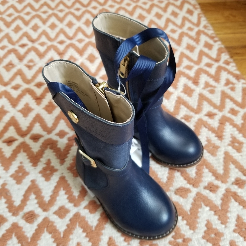 Janie and Jack girls toddler leather boots size 4